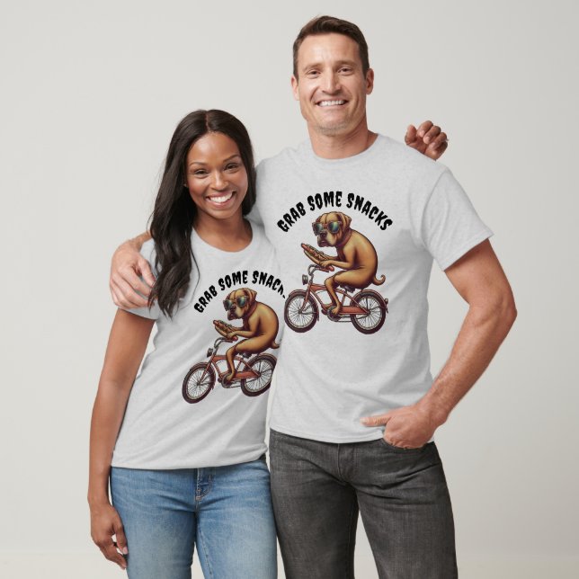Hund på Cycle "Grab some Snacks " T-shirt (Unisex)