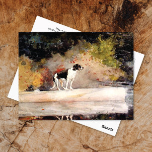 Hund på en logg Winslow Homer Vykort