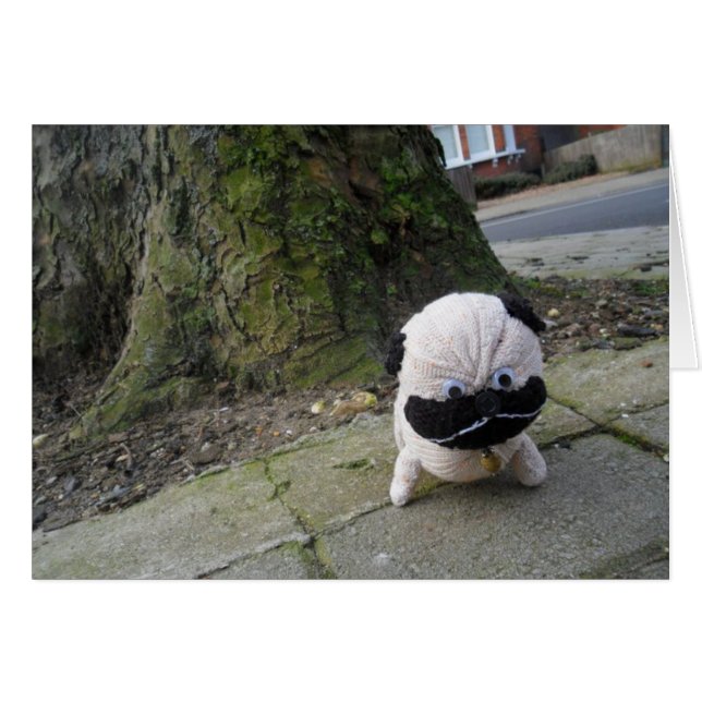 Hund på en trottoar OBS kort (Framsidan Horizontal)