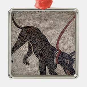 Hund på ett koppel, från Pompeii Julgransprydnad Metall