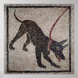 Hund på ett koppel, från Pompeii Poster