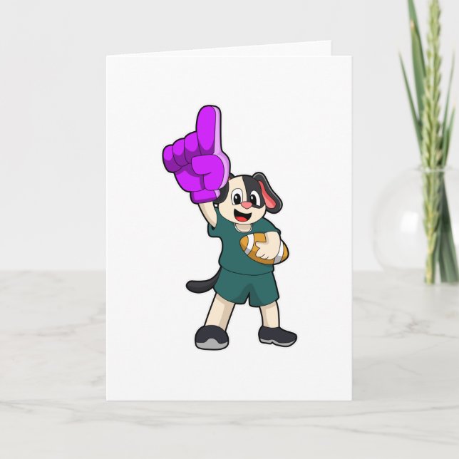 Hund på fotbollsmatcher kort (Framsida)