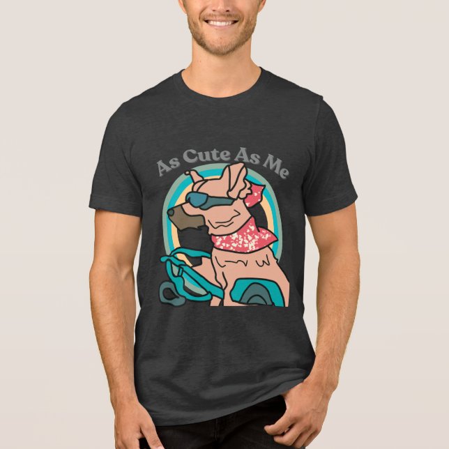 Hund på gatan med solglasögon | Funny T Shirt (Framsida)