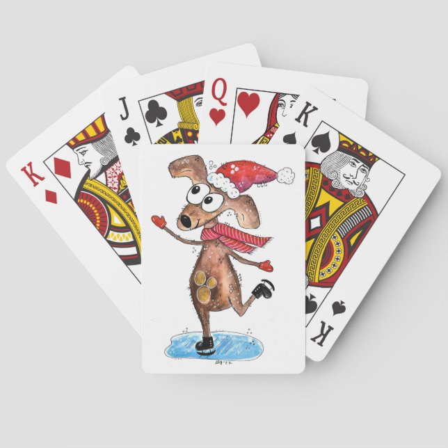 Hund på isskal casinokort (Baksidan)