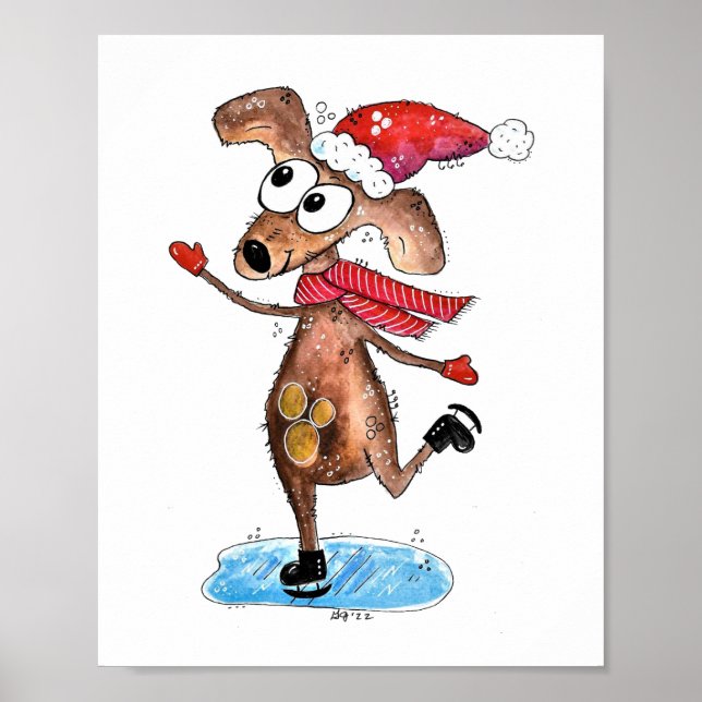 Hund på isskal poster (Framsidan)