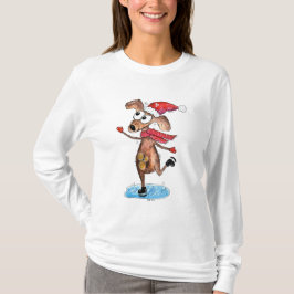 Hund på isskal t shirt