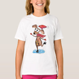 Hund på isskal t shirt