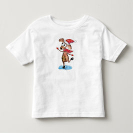Hund på isskal t shirt