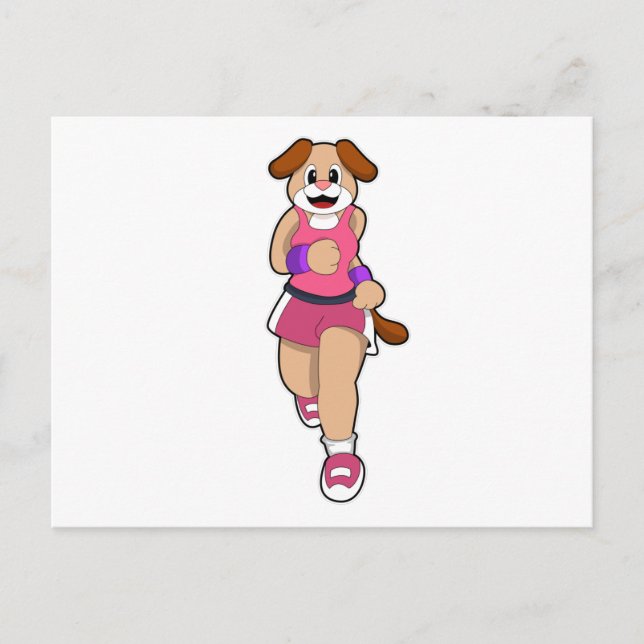 Hund på löpande vykort (Framsida)