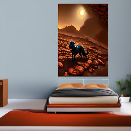 Hund på Mars | AI Art Poster