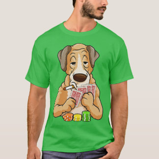 Hund på med kort och chip t shirt