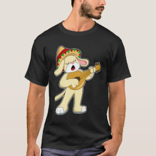 Hund på Music med Guitar T Shirt