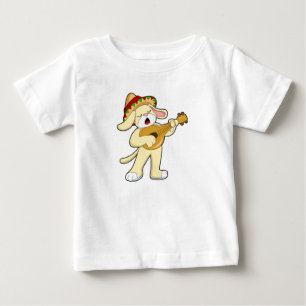 Hund på Music med Guitar T Shirt