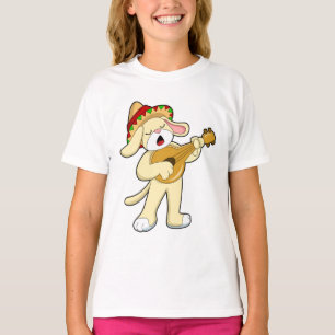 Hund på Music med Guitar T Shirt