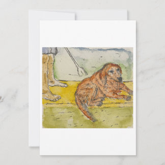 Hund på paddlingskort Hilsningskort Inbjudningar