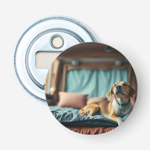 Hund på säng flasköppnare