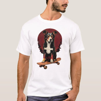 Hund på Skateboard T Shirt