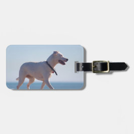 Hund på stranden bagagebricka