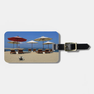 Hund på stranden bagagebricka