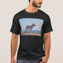 Hund på stranden t-shirt