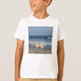 Hund på stranden t shirt