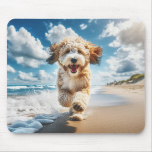 Hund på strandmuspekaren musmatta