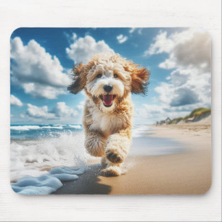 Hund på strandmuspekaren musmatta
