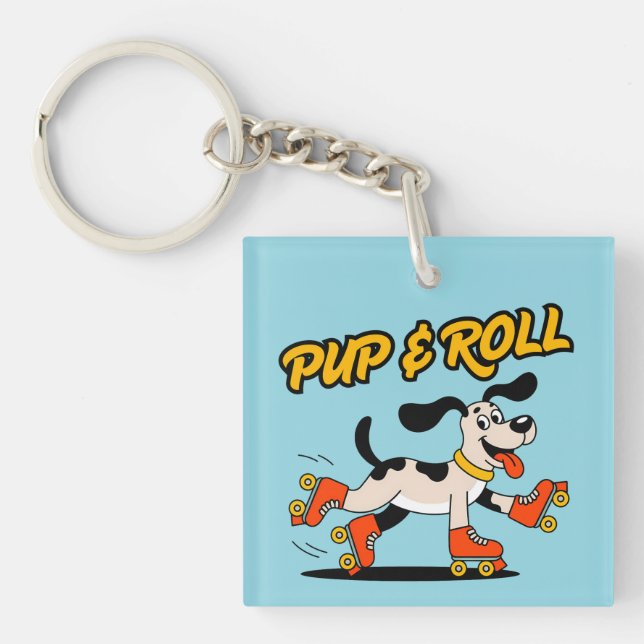 Hund på Valp och rullning av rullskridskor (Framsidan)