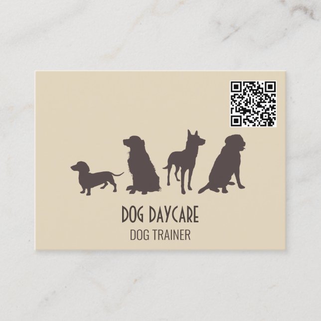 Hund Pack | Hund | QR-kod Visitkort (Framsida)