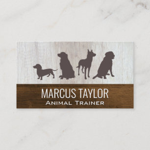 Hund Pack Hund Trä Background Visitkort