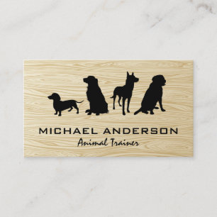 Hund Pack Hund Trä Background Visitkort