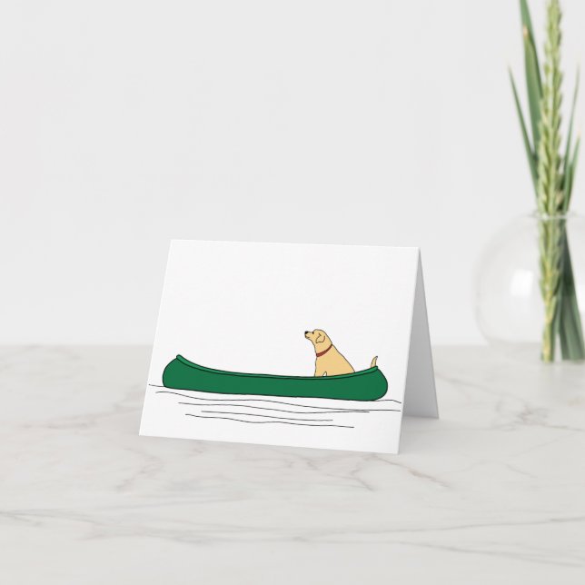 Hund Paddle Note Card Kort (Framsida)