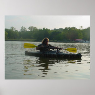 Hund Paddler Poster