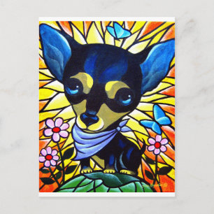HUND PAINTING ART CHIHUAHUA - MULTI VYKORT