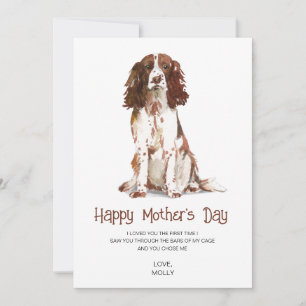 Hund Painting Mors dag Julkort