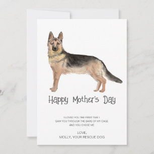 Hund Painting Mors dag Julkort
