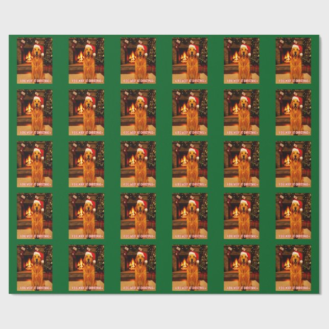 HUND PÄLS DESIGN FÖR JUL PRESENTPAPPER (Platt)
