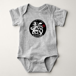 Hund Papercut Kinesisk nyårsdräkt Baby Tee