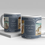 Hund Pappa 3 Lodrät Photo Loving Ord Personlig Jumbo Mugg<br><div class="desc">Ge en fotogåva till mugg för en hund-pappa från människans bästa vän - eller så är det lika lätt att anpassa sig för andra nära vänner eller släktingar. Fotomallen visningar 3 av dina favoritfoton i lodräts format med rundade hörn. Skrivna med en kärleksfull formulering i ett tydligt, handskript som lyder...</div>