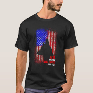 Hund Pappa Den amerikanska Flagga, Malinois Far T Shirt