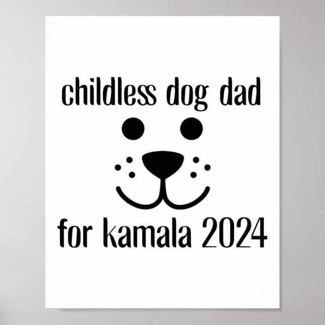 Hund Pappa For Kamala Harris 2024 Poster (Framsidan)