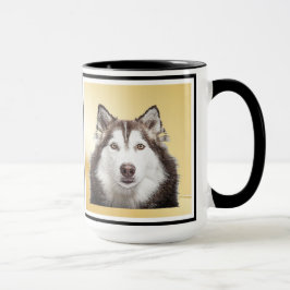 Hund Pappa Funny Fars dag Pet-fotosvart på insidan Mugg