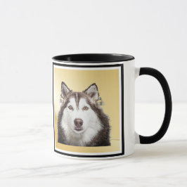 Hund Pappa Funny Fars dag Pet-fotosvart på insidan Mugg