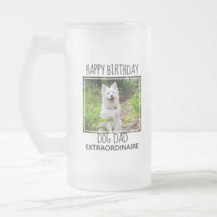 Hund Pappa - Grattis på födelsedagen bästa Pappa C Frostat Ölglas