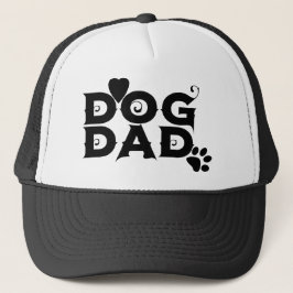 Hund pappa, groovy logotyp, hjärtvalp, tass Fars d Keps