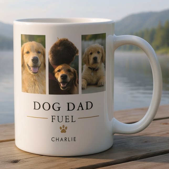Hund Pappa Husdjur Foto Kollage Mall Modern  Kaffemugg (Skapare uppladdad)