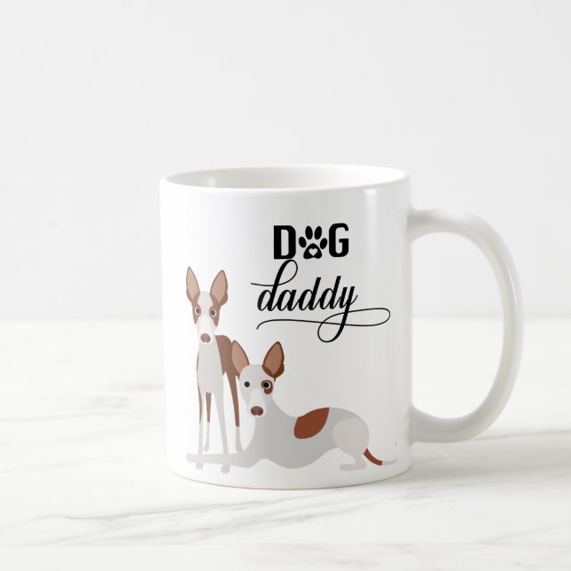 Hund pappa Ibizan Hound Pharaoh Podenco Kaffemugg (Höger)