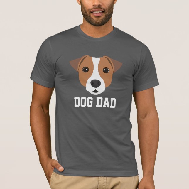 Hund Pappa Jack Russell Fars dag T Shirt (Framsida)