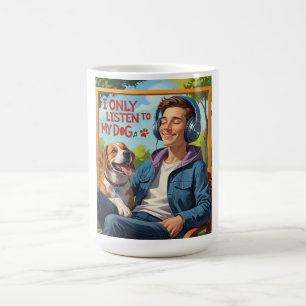 Hund Pappa - jag lyssnar bara på min Hund Kaffemugg