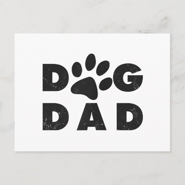 Hund Pappa klassisk Helg Vykort (Framsida)